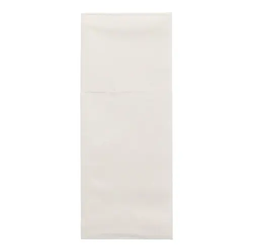 Starpak 100 Bestecktaschen, Airlaid 1/8-Falz 40 cm x 48 cm weiß