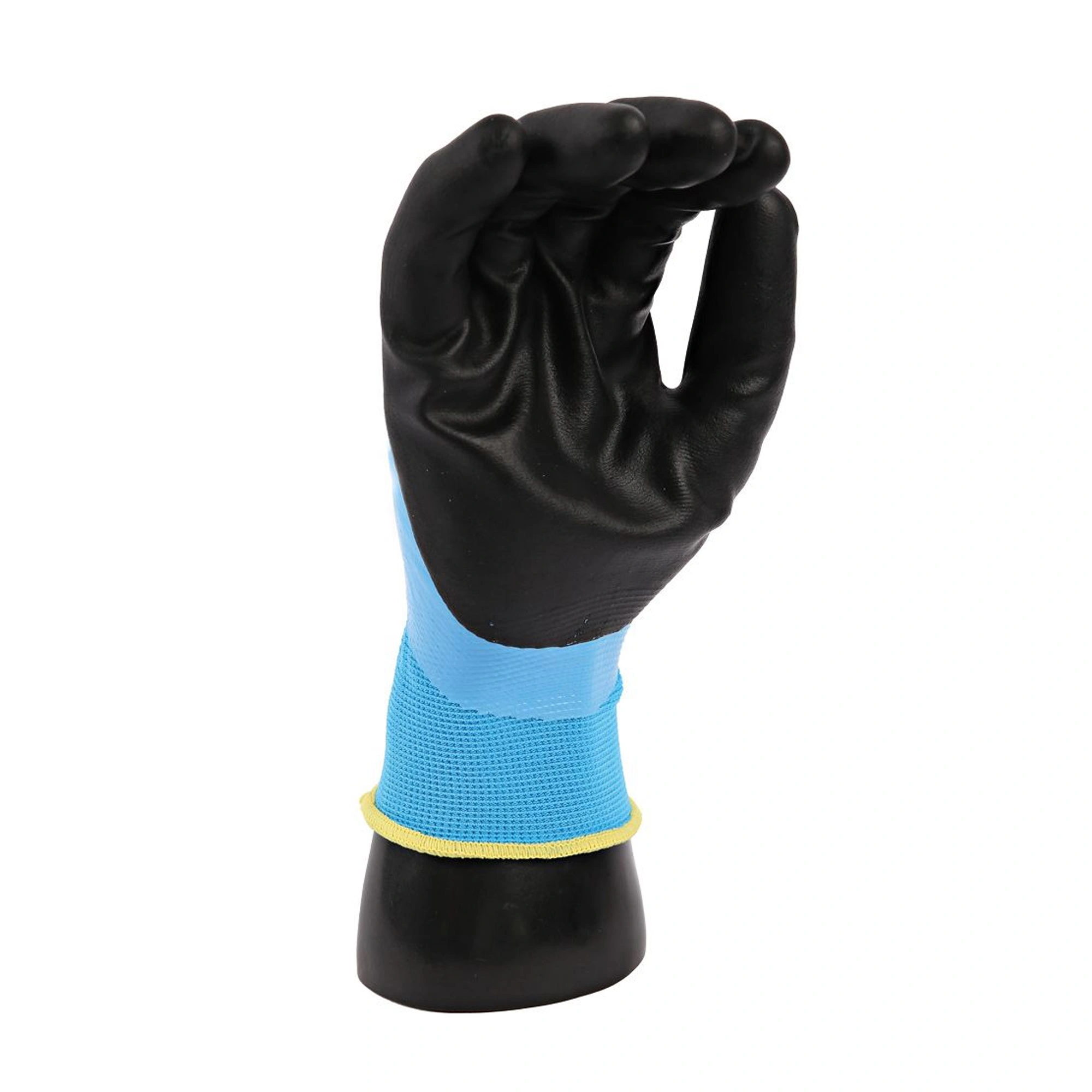 Hygostar Allfood Nitril Feinstrickhandschuhe mit Nitril-Beschichtung blau/schwarz, VE 120 Paar