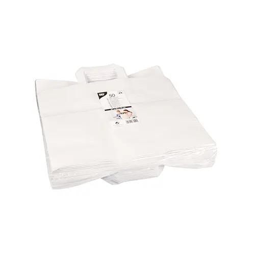 PAPSTAR Tragetaschen, Papier 27 x 32 x 17 cm weiß mit Tragegriff aus Kraftpapier, 70 g/m², Tragkraft bis 5 kg, Karton mit 400 Stück, Art.-Nr. 86450