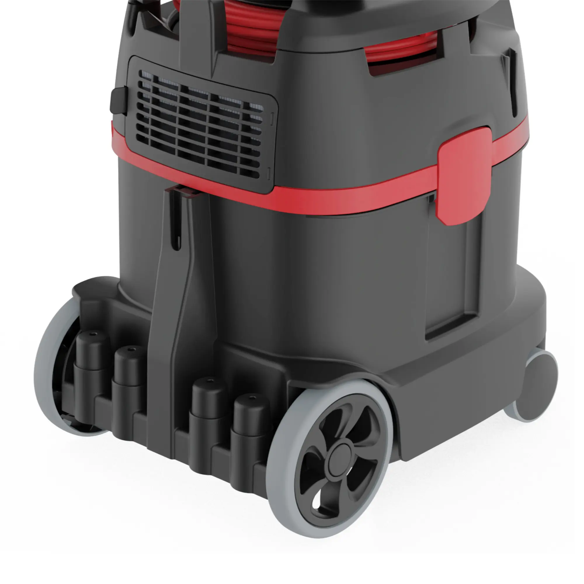 Sprintus Staubsauger ERA TEC ZERO mit robustem Fahrwerk, großem Hinterrad und Zubehörhalterung, professioneller Trockensauger mit HEPA13 Filtersystem