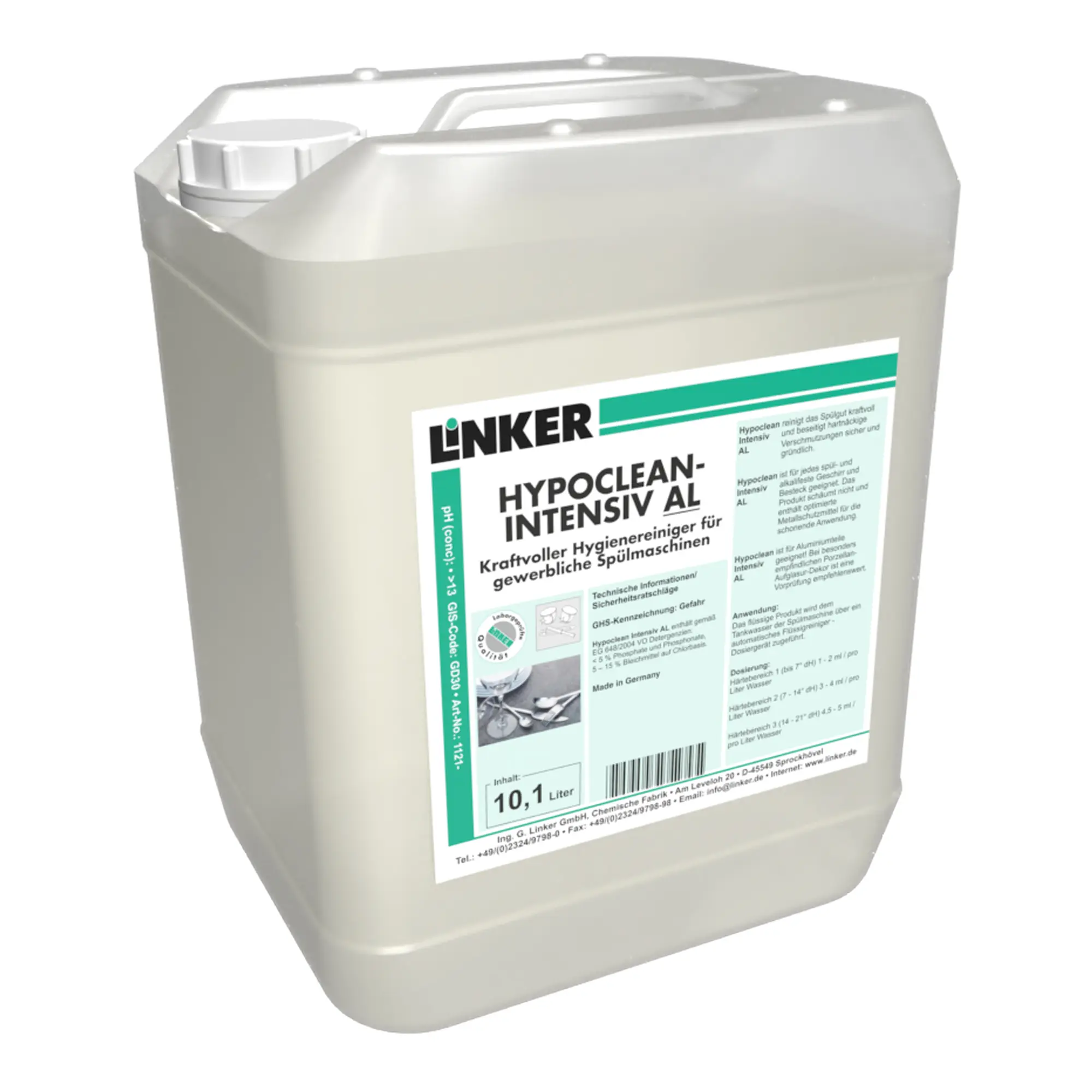 Linker Maschinenspülmittel Hypo-Clean Intensiv Alu 10 Liter Kanister 1121-10_1