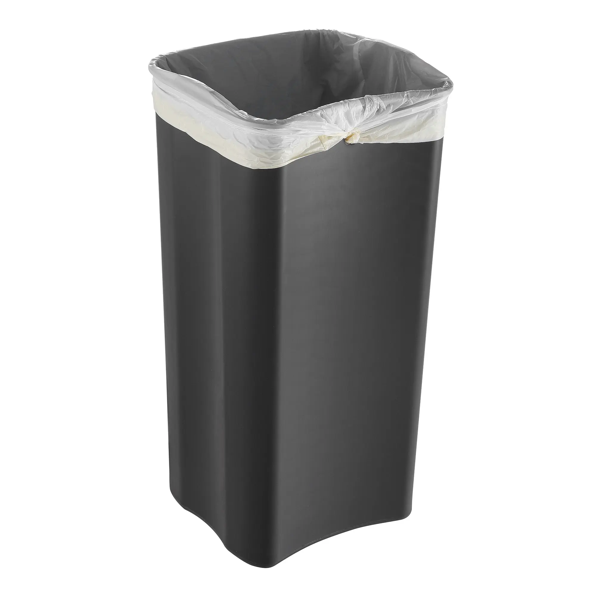 EKO Step Bin Regent Tretabfallbehälter 32 Liter in Anthrazit, rechteckiger Mülleimer mit Pedal, Soft-Close-Deckel und Desodorierungsfach von EKO
