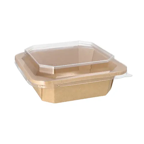 Starpak Lunchboxen, Pappe eckig 750 ml 4,7 cm x 16,2 cm x 16,2 cm braun