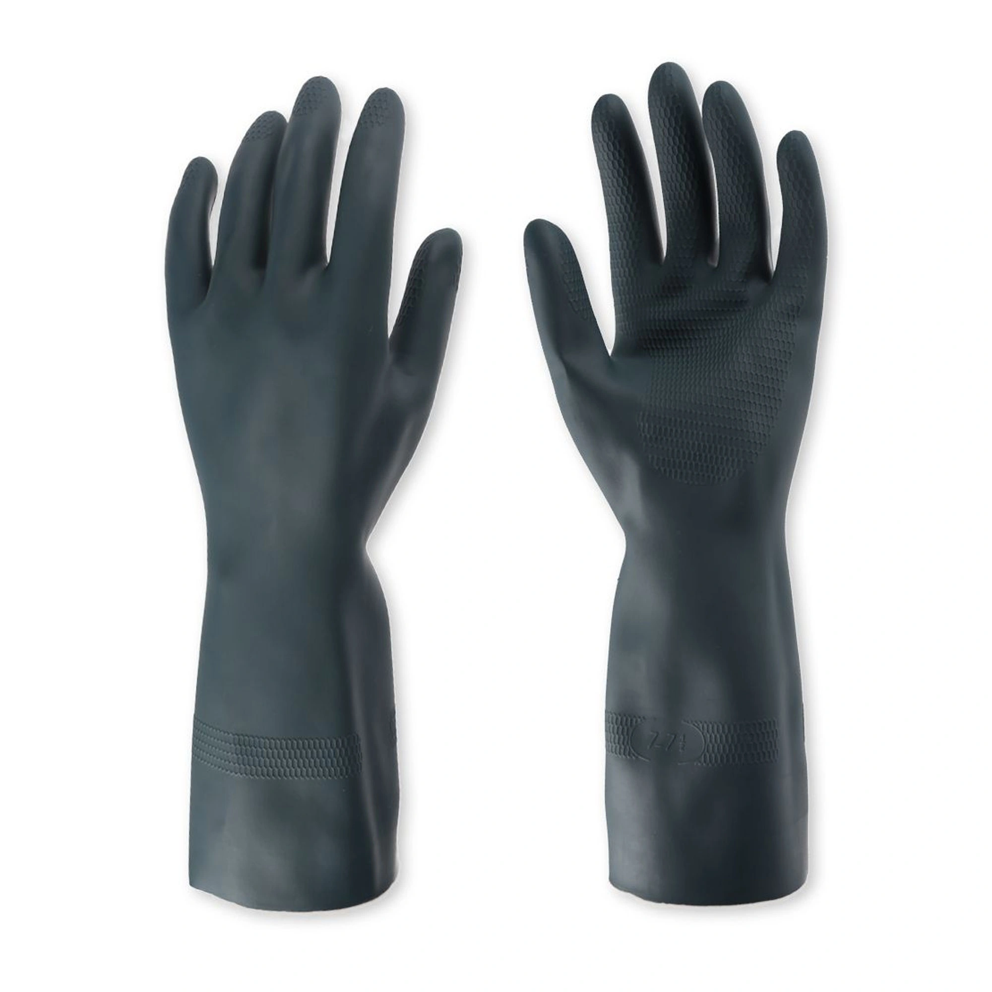 Hygostar Grandeur 70 Chemikalienschutzhandschuhe mit Latex-Neopren-Beschichtung schwarz, VE 24 Paar