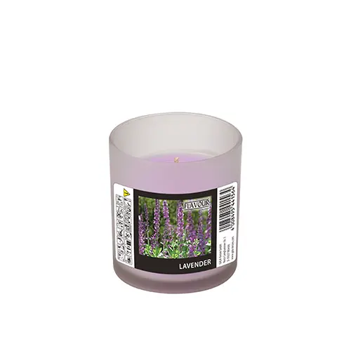 PAPSTAR "Flavour by GALA" Duftkerze im Glas Ø 70 mm, 77 mm violett - Lavender "Indro"