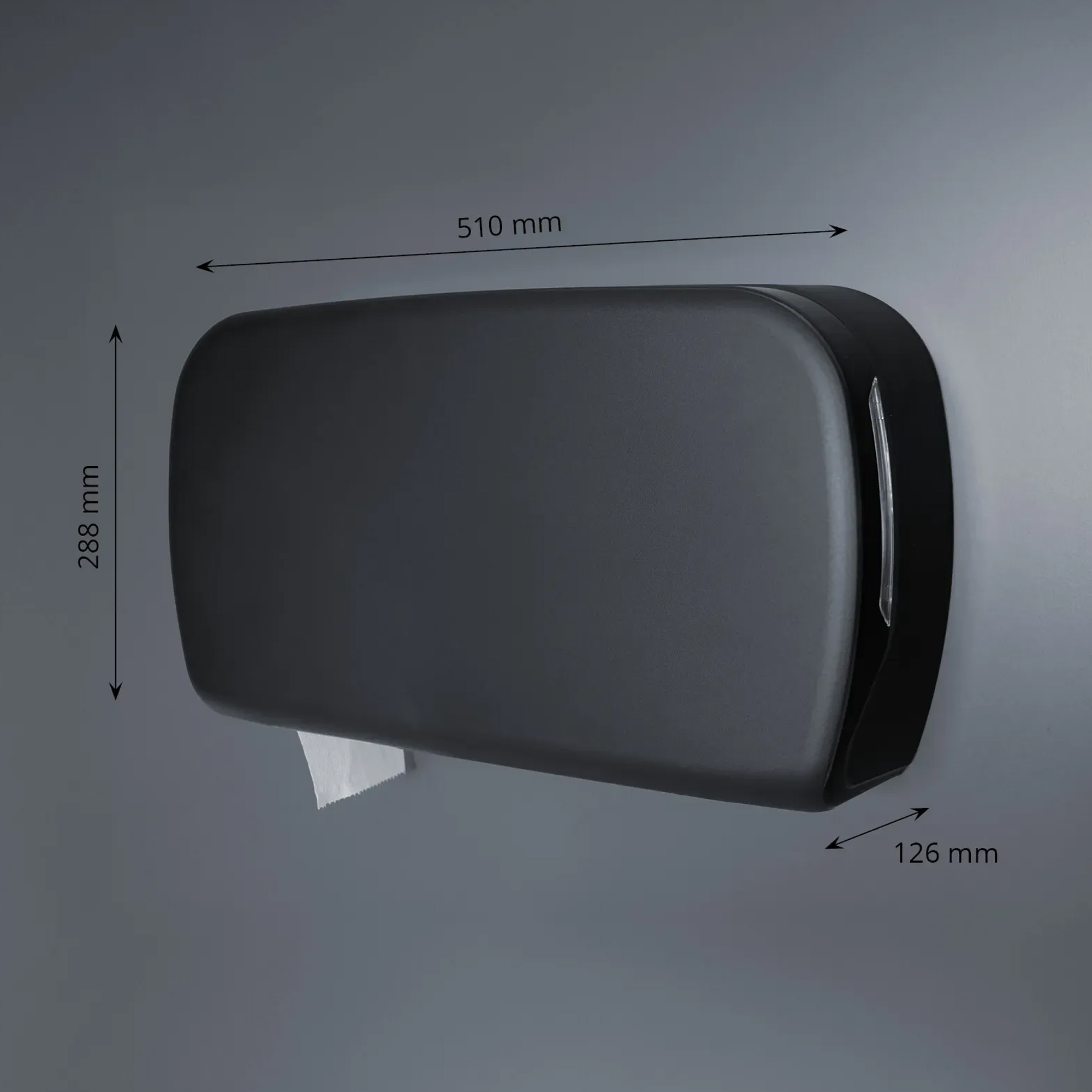 SEMYtop Maxi Jumbo Toilettenpapierspender für 2 Rollen bis Ø 23 cm