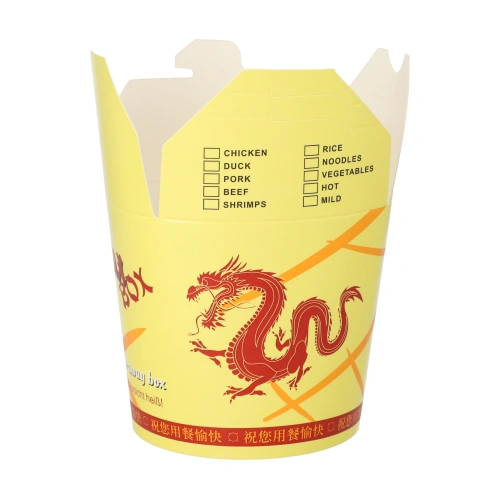 Starpak Snackboxen "ASIA" rund 750 ml 9,6 cm x 9,8 cm x 8,6 cm "Dragon", 10 x 50 Stück