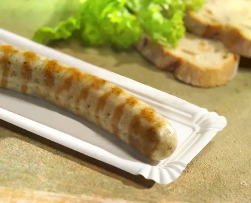PAPSTAR Teller, Pappe "pure" eckig 6,5 cm x 22 cm weiß, FSC-zertifizierte Wurstpappe aus 100 % Frischfaserkarton für Grillwurst und Snacks