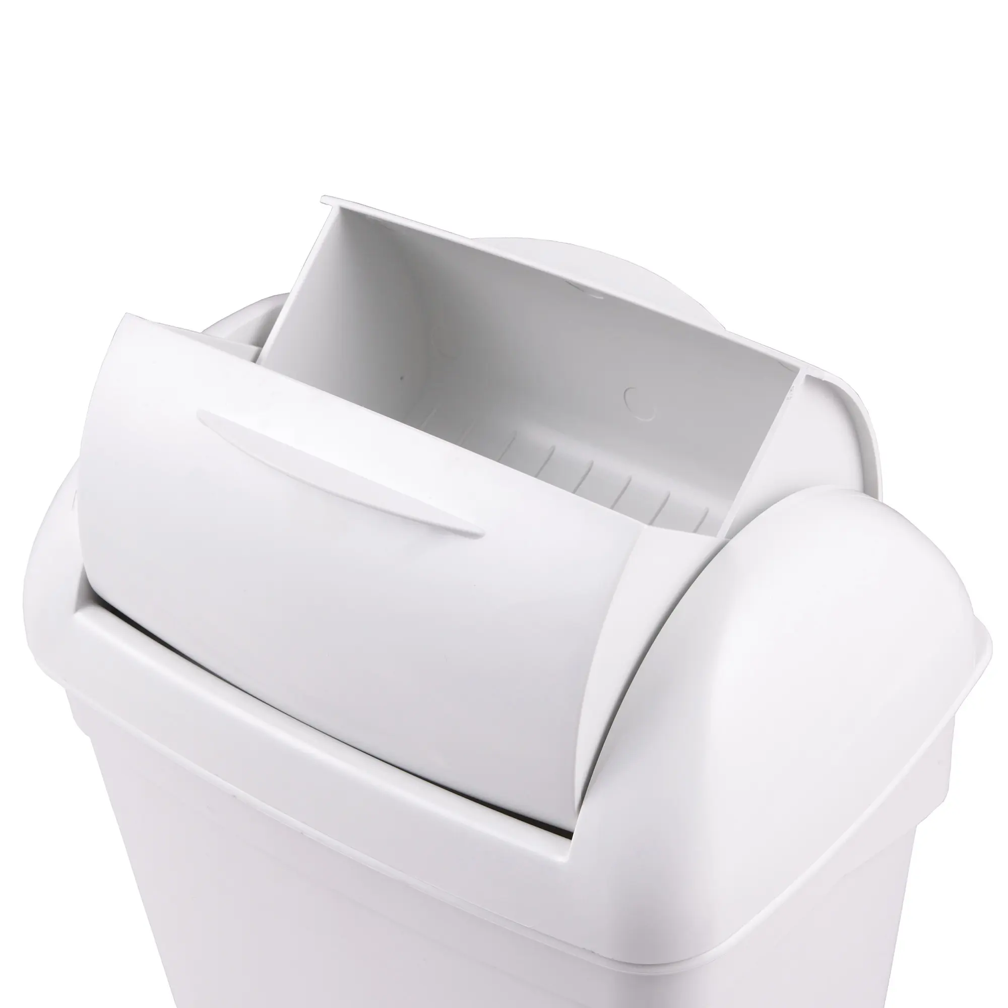 PlastiQline Hygiene-Abfallbehälter 8 Liter Kunststoff weiß PQH8 weiß Schleusenklappe 5645