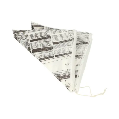 PAPSTAR 1000 Spitztüten, Pergament-Ersatz 27 cm x 19 cm x 19 cm "Newsprint" Füllinhalt 125 g, fettdicht