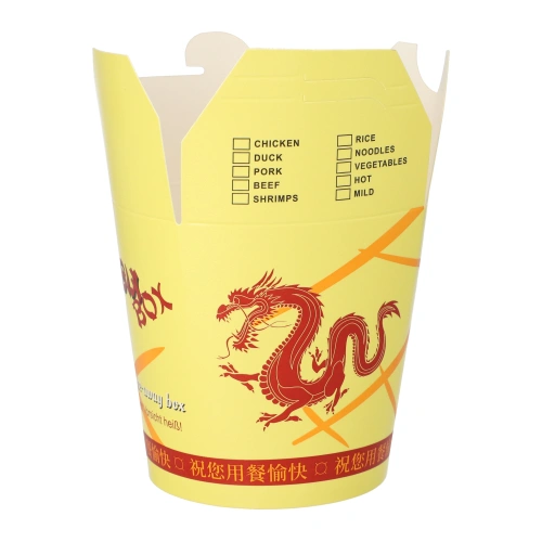Starpak Snackboxen "ASIA" rund 900 ml 11,2 cm x 11 cm x 9,5 cm "Dragon", 10 x 50 Stück
