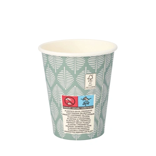 Starpak Trinkbecher, Pappe "To Go" 0,2 l Ø 8 cm, 9,1 cm "Lövdans", 20 x 20 Stück
