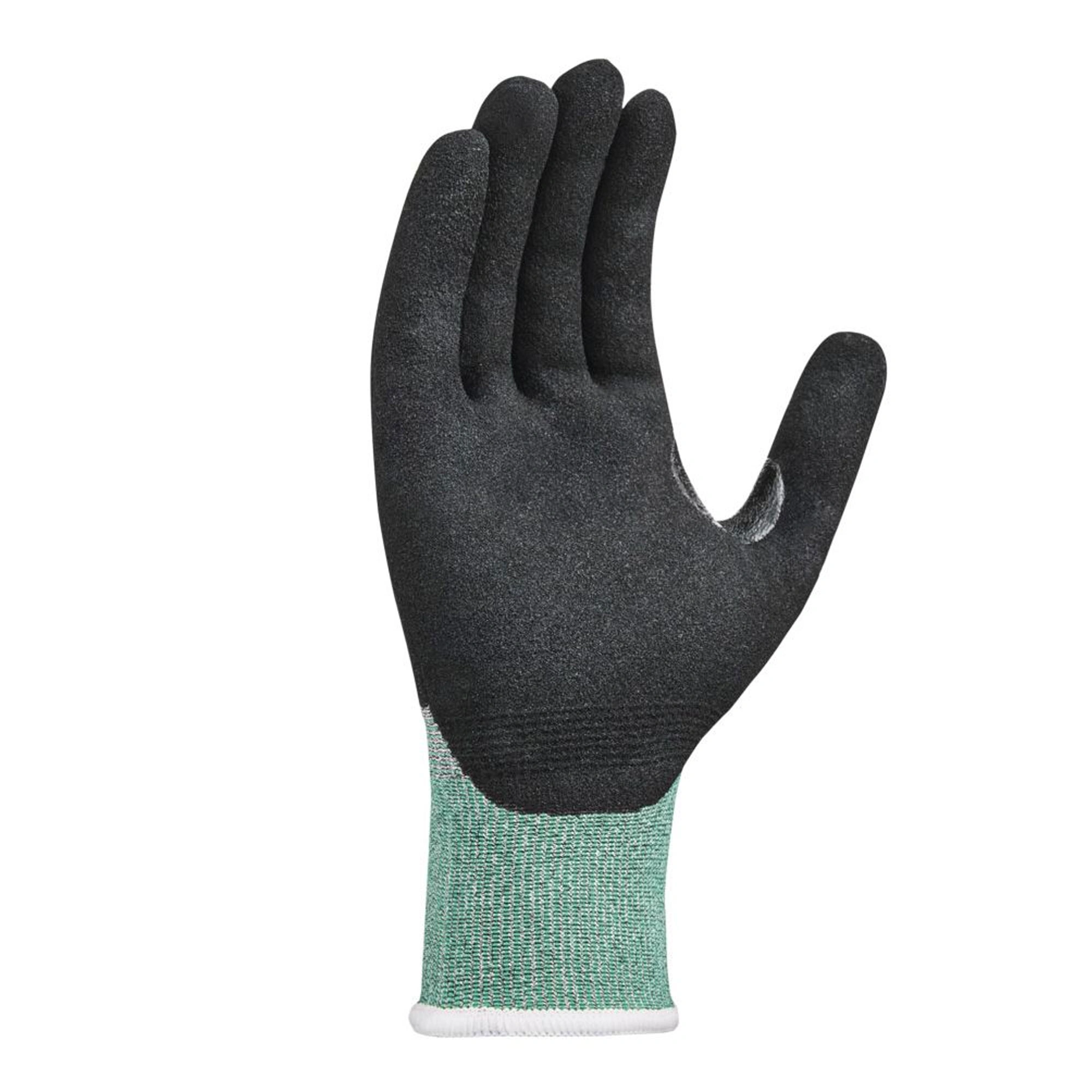 teXXor 2600, CUT B Schnittschutzhandschuhe grau-meliert/grün/schwarz, VE 144 Paar