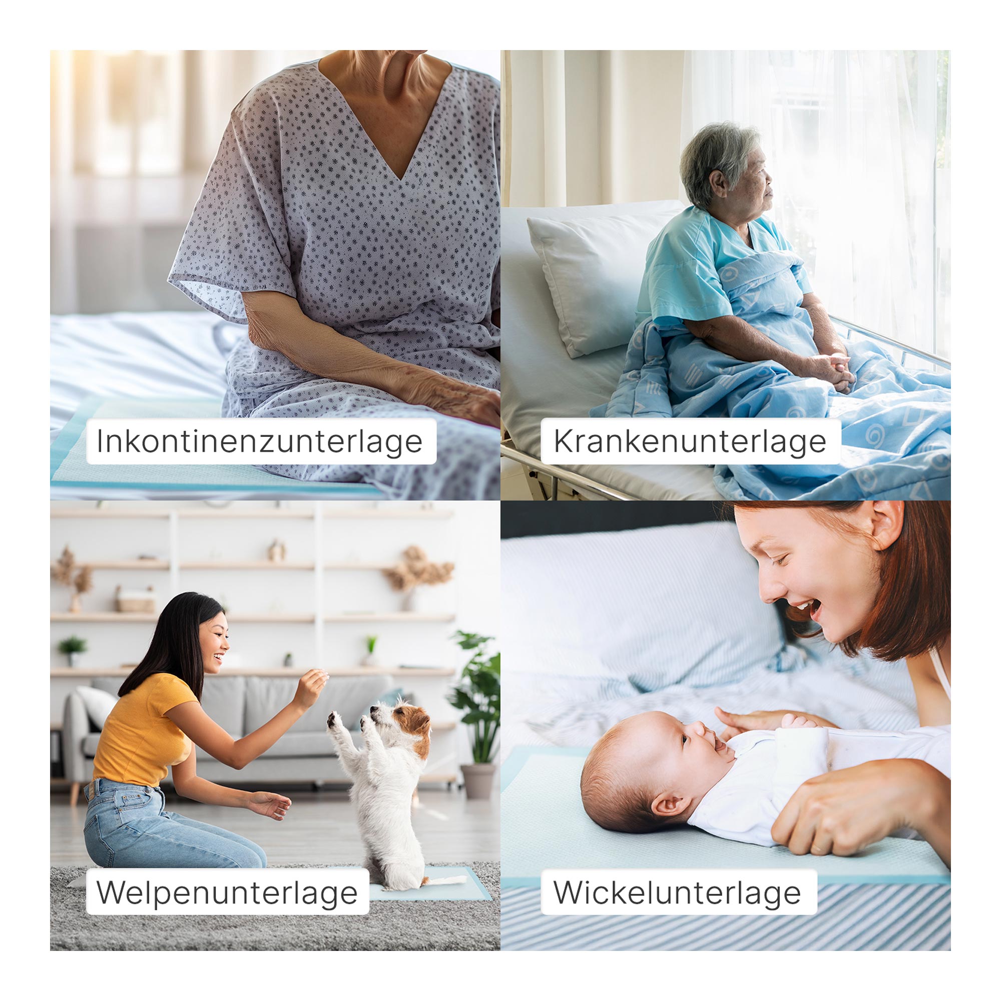 ARNOMED SUPERDRY WASH Waschbare Bettschutzunterlage mit Flügeln, 85 x 90 cm, 1 Stück