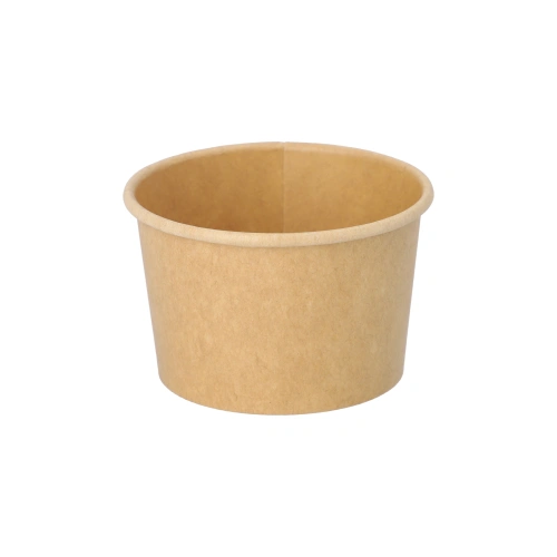 PAPSTAR Eisbecher, Pappe rund 125 ml, Ø 7,5 cm, Höhe 4,8 cm, braun, stabiler auslaufsicherer Einwegbecher mit PLA-Beschichtung, 10 x 50 Stück