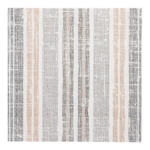 PAPSTAR Servietten "ROYAL Collection" 1/4-Falz 40 x 40 cm grau "Stripes" in Stoffoptik mit beigen und grauen Streifen, Artikel 37032