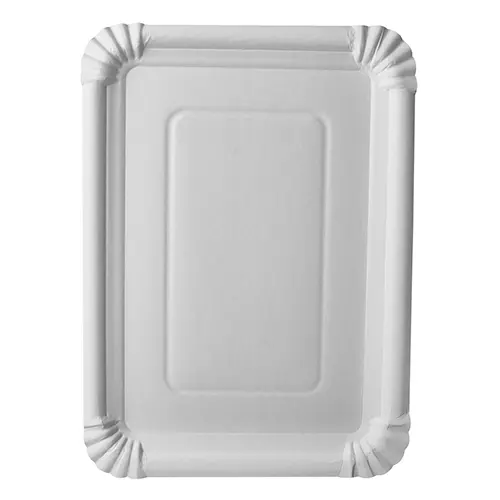 PAPSTAR Teller, Pappe pure eckig 21,5 x 29 cm weiß, 250 Stück aus 100 % Frischfaserkarton, lebensmittelecht und FSC-zertifiziert