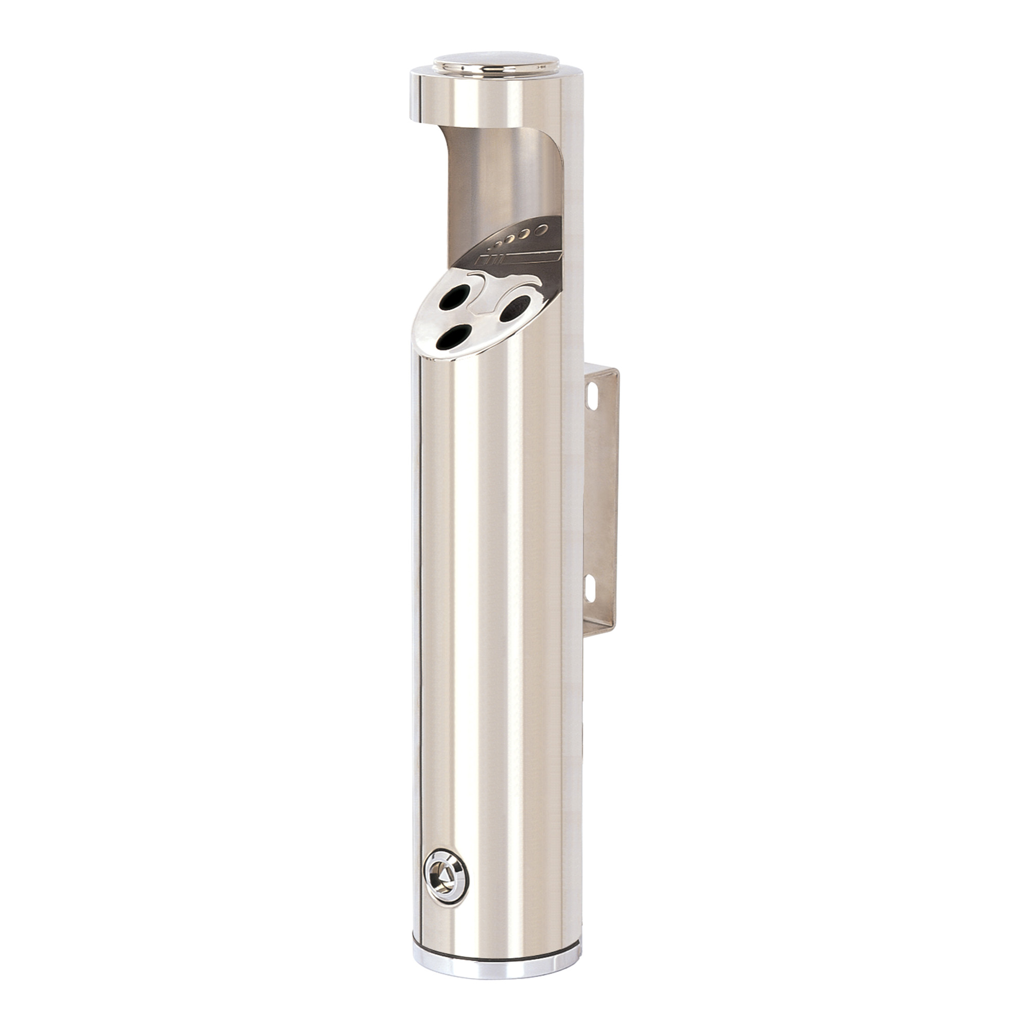 V-Part Runder Wand-Aschenbecher 1 Liter Edelstahl