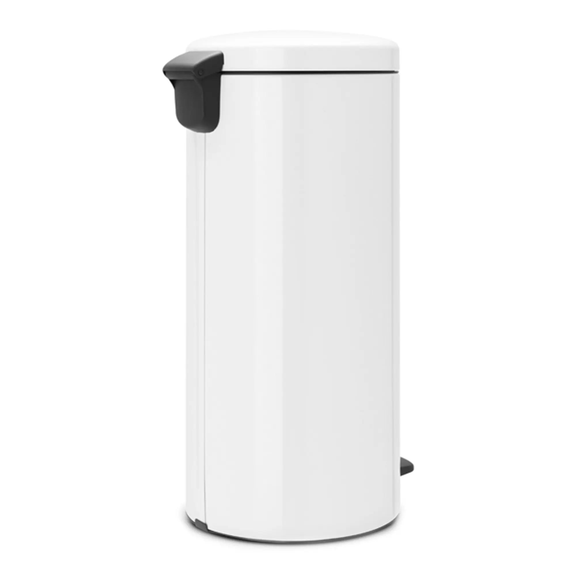 Brabantia newIcon Tretmülleimer 30 Liter in Weiß mit geruchsdichtem Soft-Close-Deckel, Kunststoff-Innereimer und rutschfestem Boden, Art.-Nr. 8710755117384