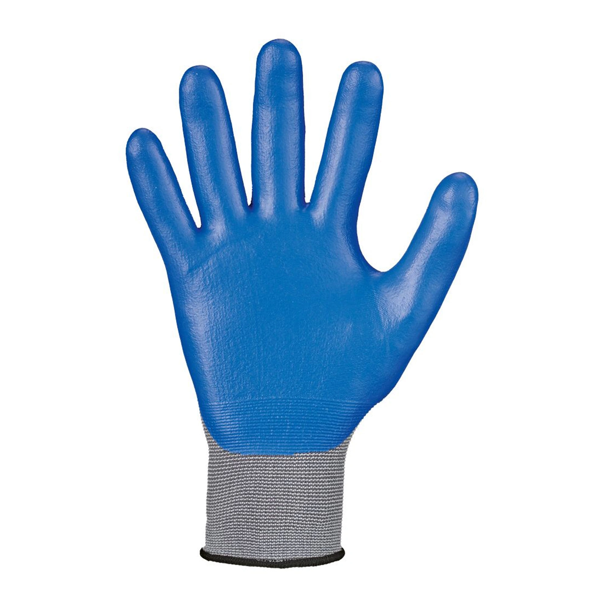 Stronghand Deltana 0655 Feinstrickhandschuhe mit Nitril-Beschichtung grau/blau, VE 144 Paar