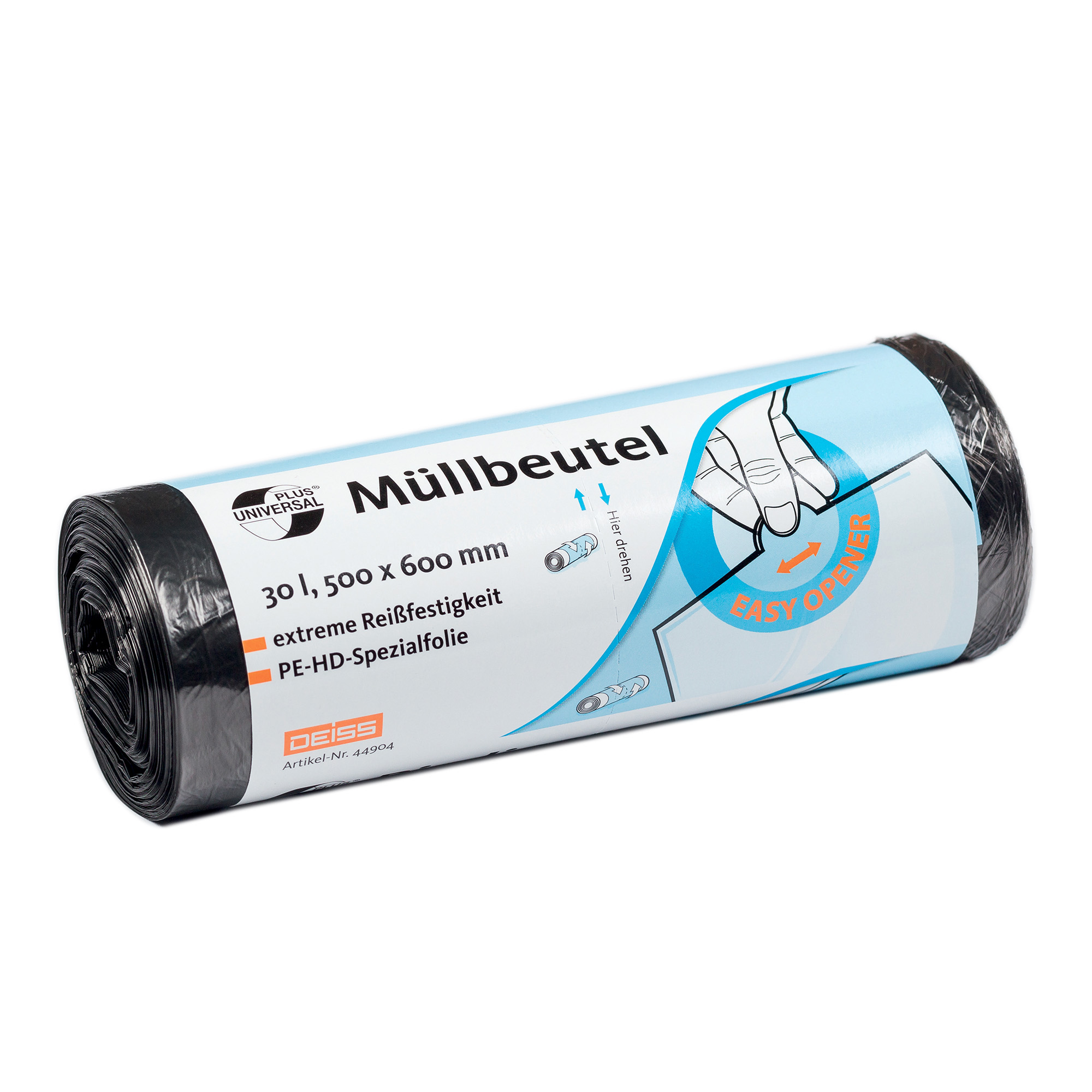 Deiss UNIVERSAL PLUS Abfallbeutel 30 Liter, grau, 5 my