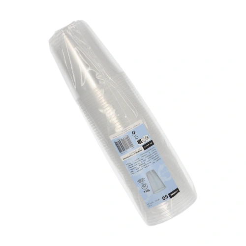 Starpak Mehrweg-Trinkbecher 0,3 l Ø 9,5 cm, 10,72 cm transparent mit Schaumrand, 24 x 50 Stück
