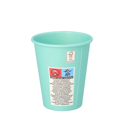 Starpak Trinkbecher, Pappe "To Go" 0,2 l Ø 8 cm, 9,2 cm türkis, 20 x 50 Stück
