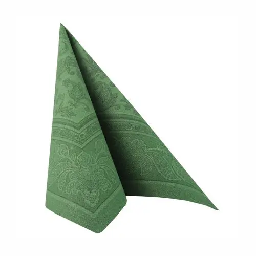 PAPSTAR Servietten ROYAL Collection 1/4-Falz 40 x 40 cm dunkelgrün Ornaments, hochwertige Premium-Serviette in Stoffoptik, weich, formstabil, FSC-zertifiziert, Art.-Nr. 17050