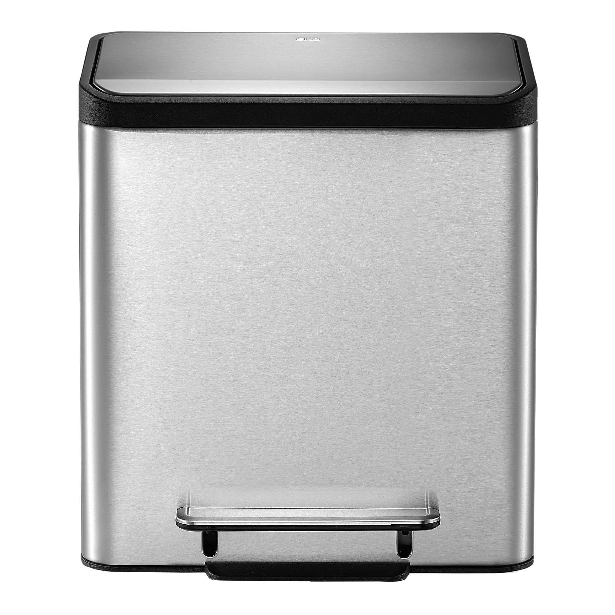 EKO EcoCasa Tretmülleimer Edelstahl 30 Liter mit Fußpedal, Soft-Close-Deckel, Inneneimer und Anti-Fingerabdruckbeschichtung