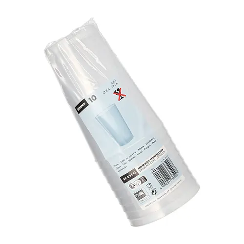 Starpak Mehrweg-Trinkbecher PP 0,4 l Ø 8,6 cm, 13 cm transluzent unzerbrechlich