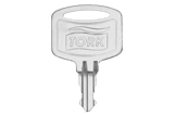 YORK Ersatzschlüssel für Klimagerät, stabiler Sicherheits-Schlüssel mit ergonomischem Kunststoffkopf, Artikelnummer 011-006-001