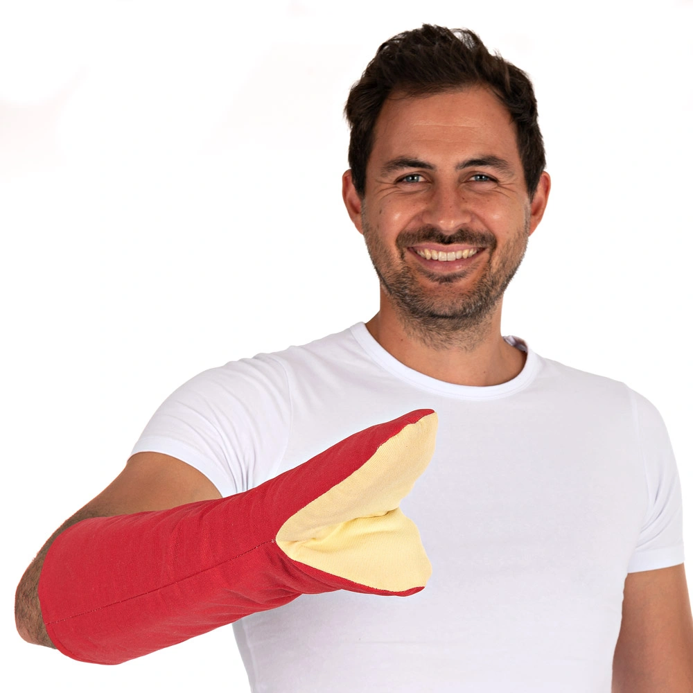 Hygostar Redstar, Canvas Hitzeschutzhandschuhe mit Canvas-Beschichtung rot, VE 6 Stück