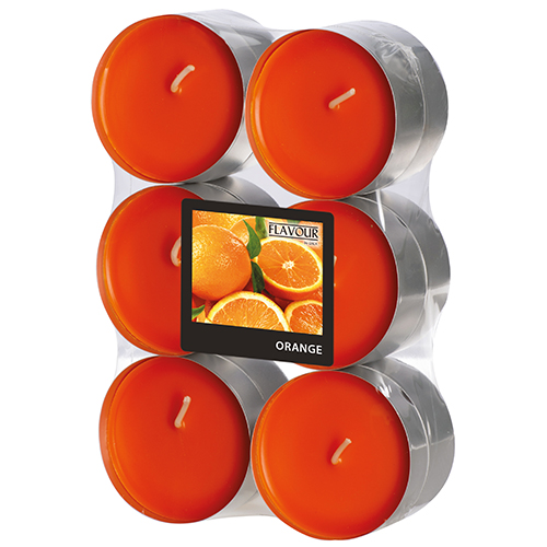 PAPSTAR 12 "Flavour by GALA" Maxi Duftlichte Ø 58 mm, 24 mm orange - Orange