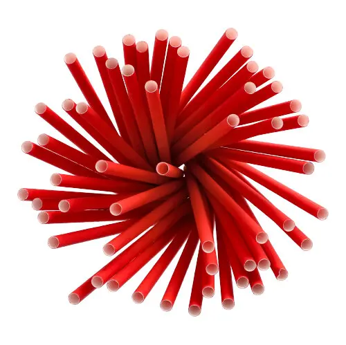 PAPSTAR Shake-Halme, Papier Ø 8 mm, 25 cm rot, FSC-zertifizierte rote Papptrinkhalme für Milchshakes, Fruchtshakes und Erfrischungsgetränke, Artikel 88933