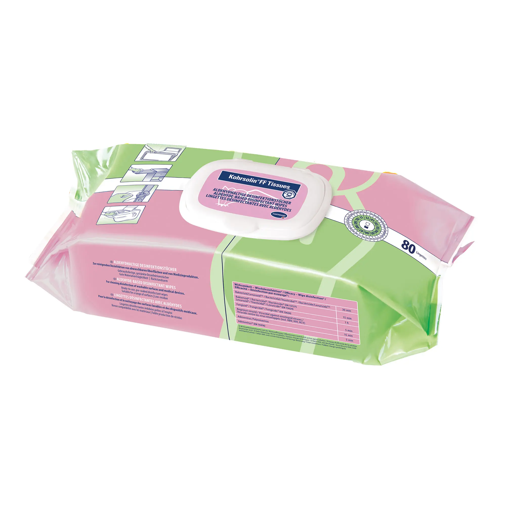 Bode Kohrsolin FF Tissues Flow-Pack aldehydhaltige Desinfektionstücher 80 Tücher 981201_1