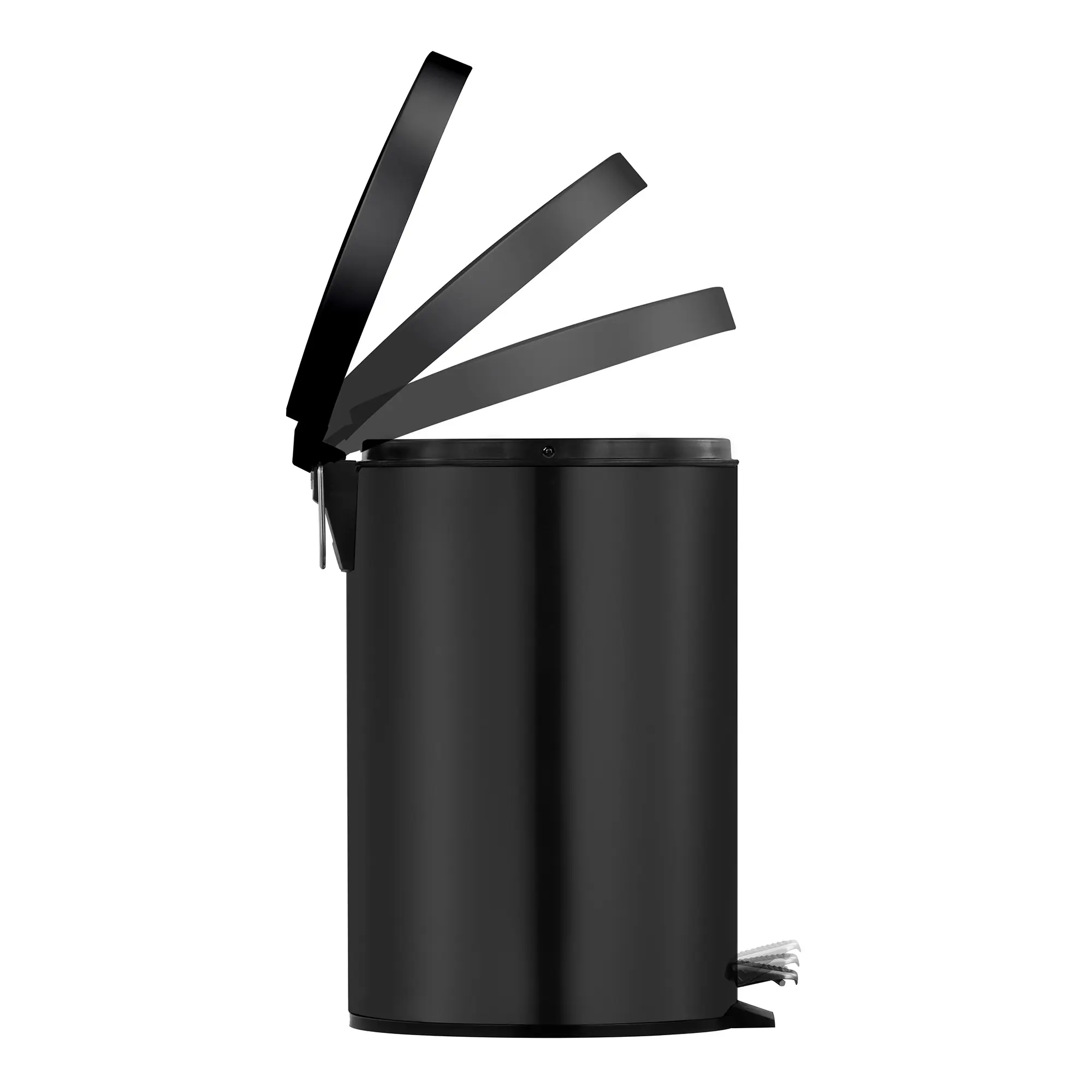 V-Part Kosmetik-Tretabfalleimer 3 Liter in Schwarz, runder Tretmülleimer mit Fußpedal und herausnehmbarem Inneneimer, Hersteller V-Part