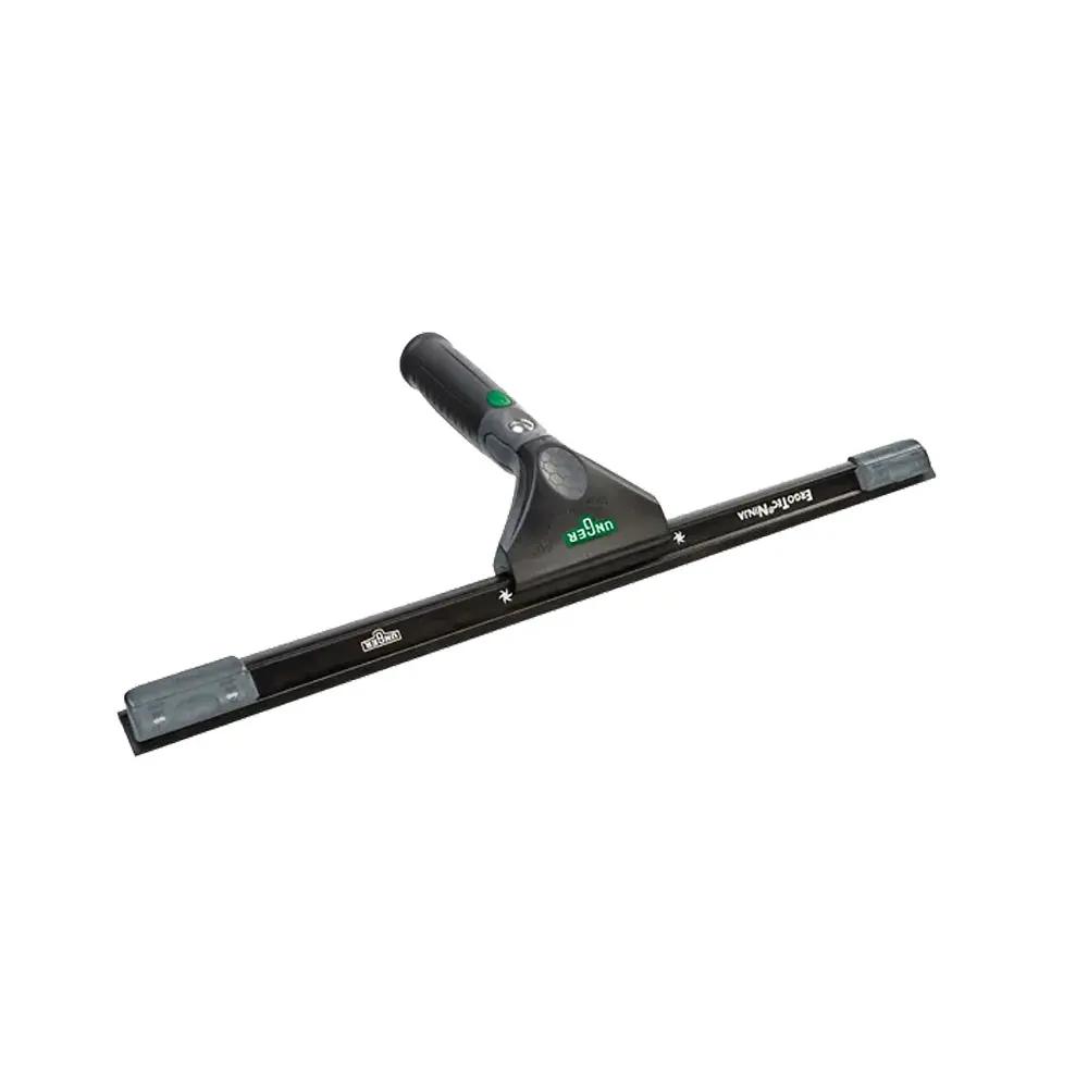Unger ErgoTec Ninja Advanced Set 4in1 Glasreinigungsset Fensterwischer mit ergonomischem Griff und extrudierter T6-Alu-Schiene von Unger für professionelle Glasreinigung