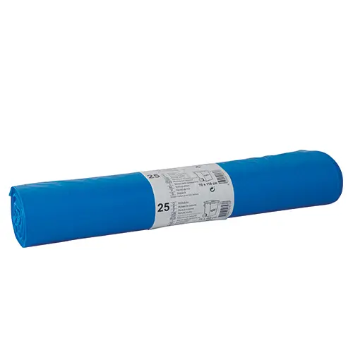 Starpak Müllsäcke LDPE 120 l 110 x 70 cm blau auf Rolle, 10 x 25 Stück, stabile blaue Abfallsäcke von PAPSTAR, Art.-Nr. 82853