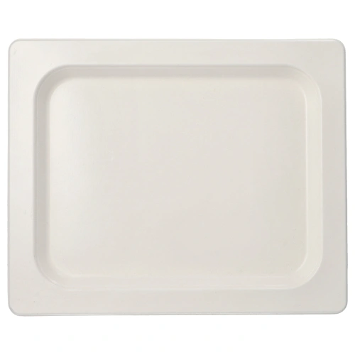 PAPSTAR Servierplatten, Zuckerrohr GN 1/2 2 cm x 32,4 cm x 26,4 cm weiß, 4 x 25 Stück