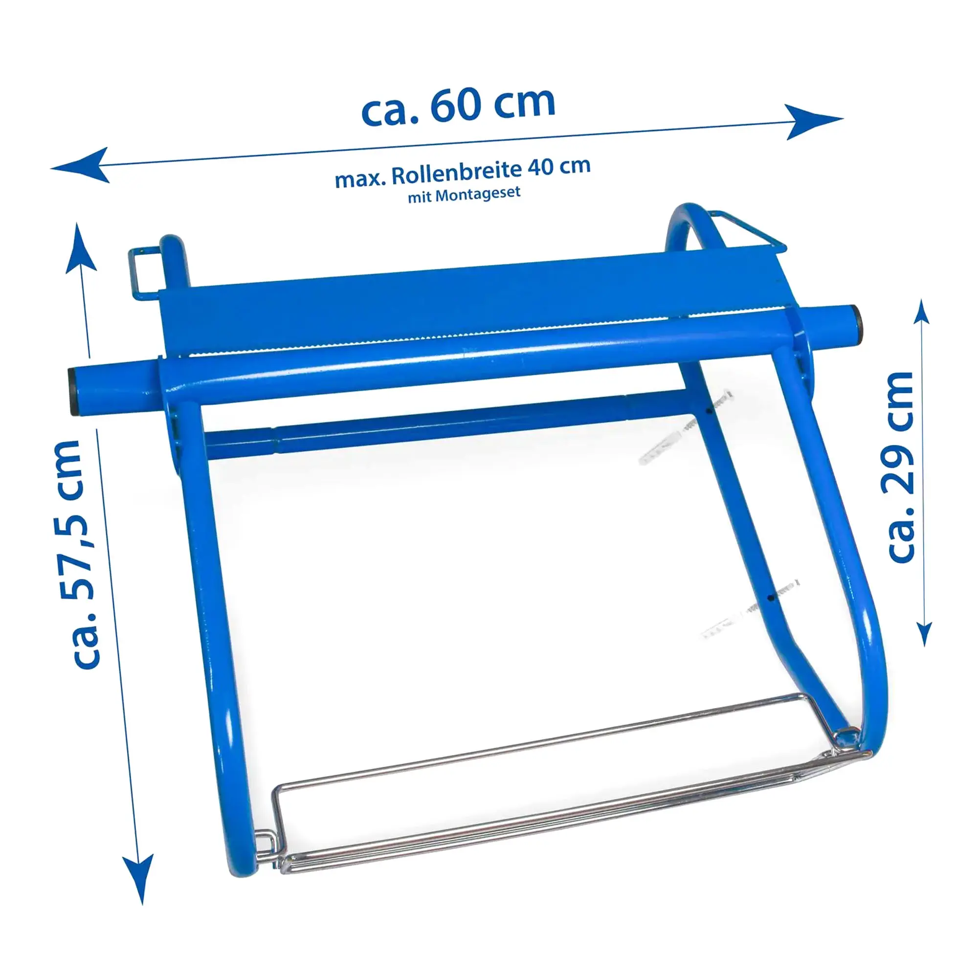 SEMYtop Putzrollen-Spender, Wandhalter, Metall "all in one" mit Müllsackhalterung