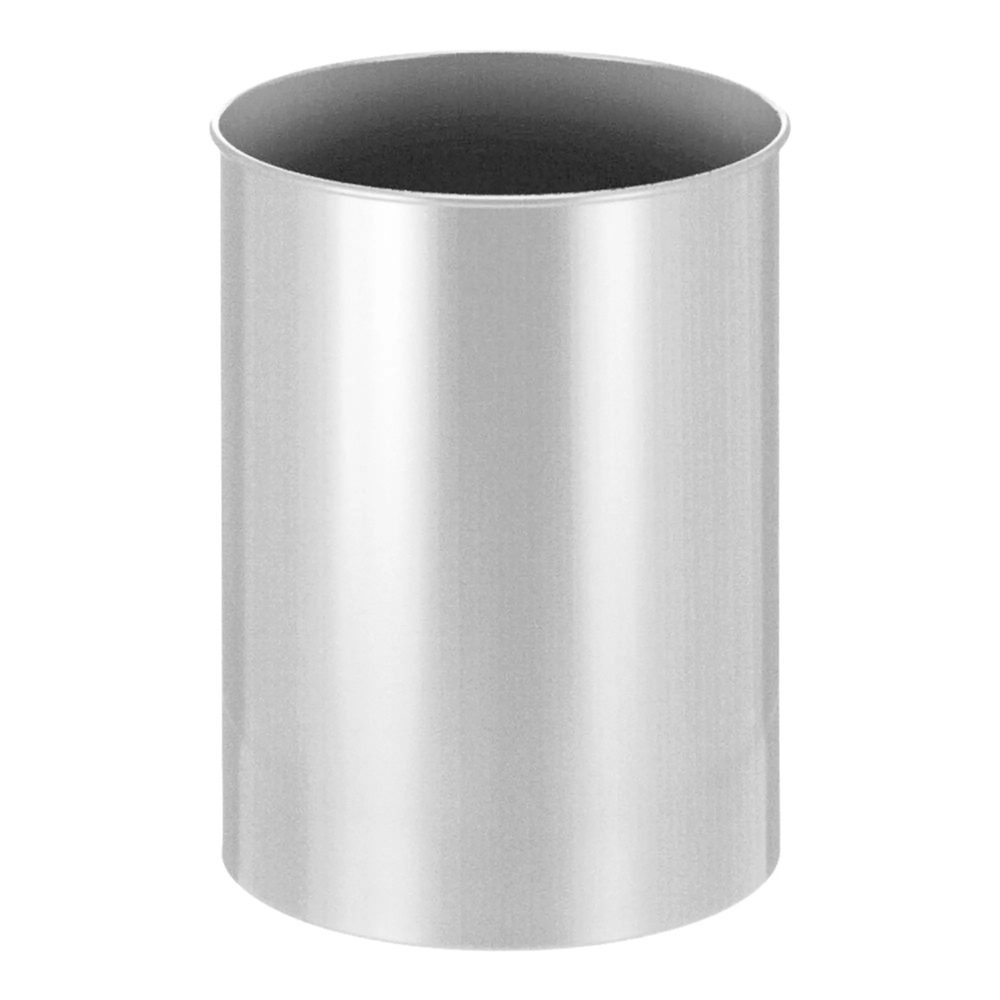 V-Part Runder Papierkorb Metall 30 Liter silber 31026944_1