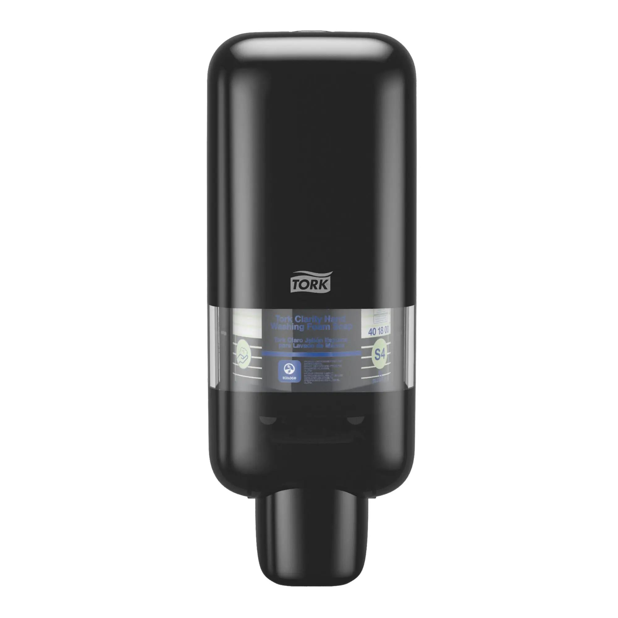 Tork Spender für Seifen- und Hautpflegeprodukte S4 1000 ml im neuen schwarzen Elevation Design, manueller Seifenspender für Flüssigseife, Schaumseife und Desinfektion, passend zu Tork 564500 564508
