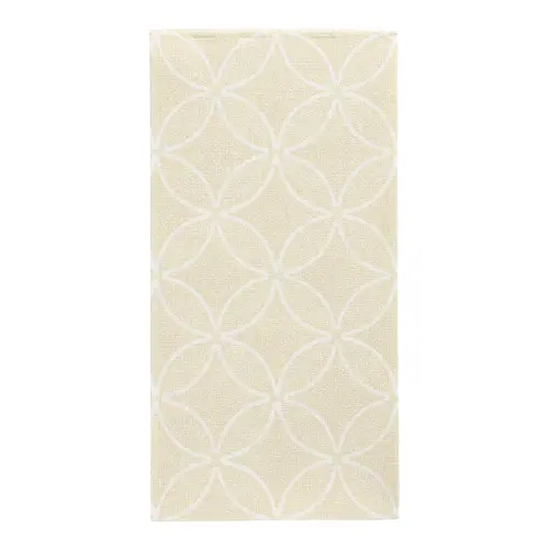 PAPSTAR Servietten "ROYAL Collection" 1/8-Falz 40 x 40 cm in Champagner mit Circle Flowers Motiv, weiche Premium-Tischservietten für festliche Anlässe