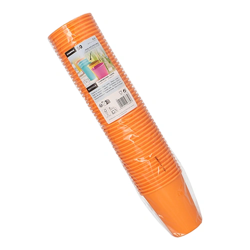 Starpak Trinkbecher, Pappe "To Go" 0,2 l Ø 8 cm, 9,2 cm orange, 20 x 50 Stück