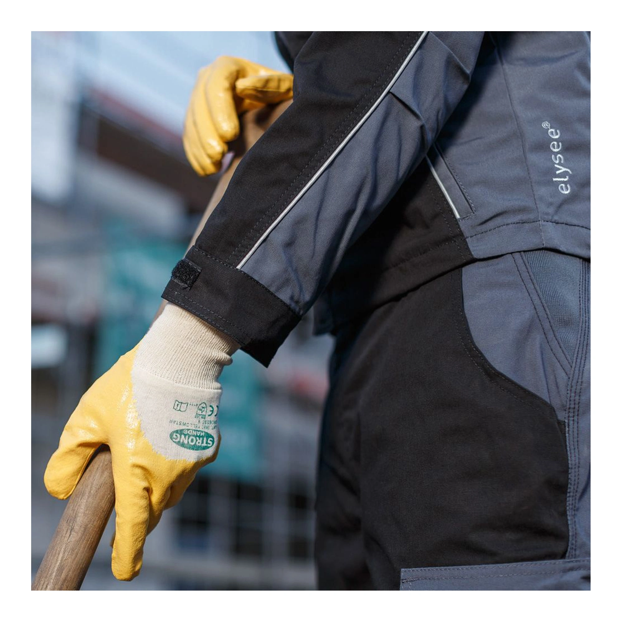 Stronghand Yellowstar 0550 Arbeitshandschuhe mit Nitril-Beschichtung natur/gelb, VE 144 Paar
