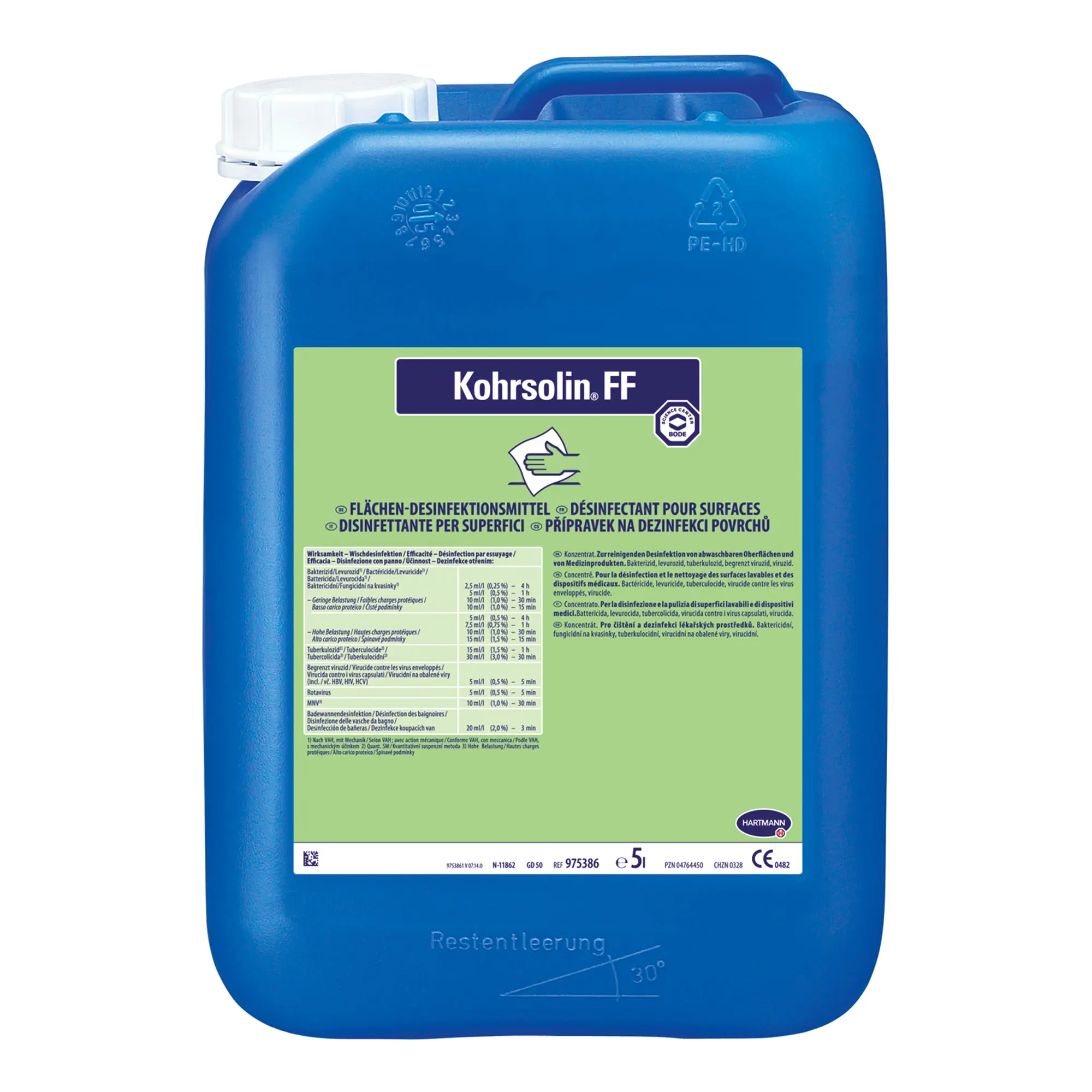 Bode Kohrsolin FF aldehydhaltiger Flächen-Desinfektionsreiniger 5 Liter Kanister 975386_1