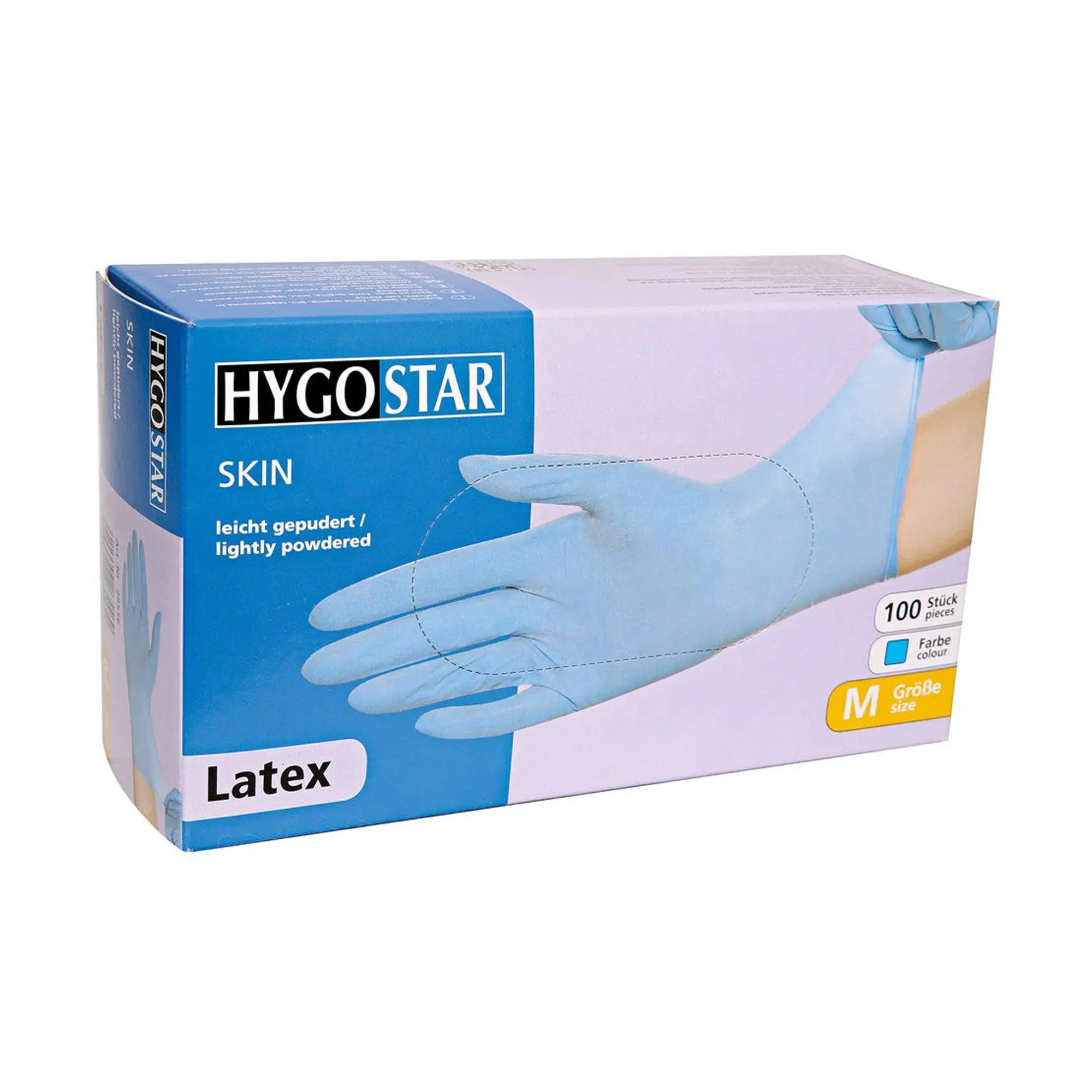 Hygostar Allfood Skin Latexhandschuhe blau gepudert, VE 1000 Stück