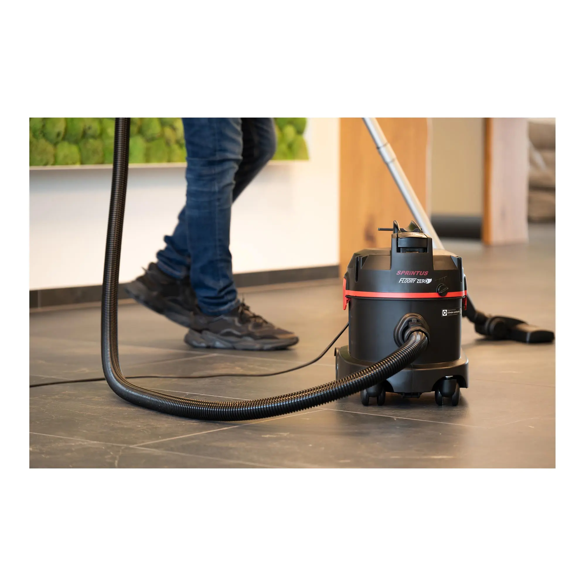 Sprintus PuriX Starter Set 40 u. 50 cm mit Reinigungswagen, Floory ZERO Trockensauger, Doppelfahreimer, Wischsystem und Zubehör für professionelle Reinigung, Hersteller Sprintus