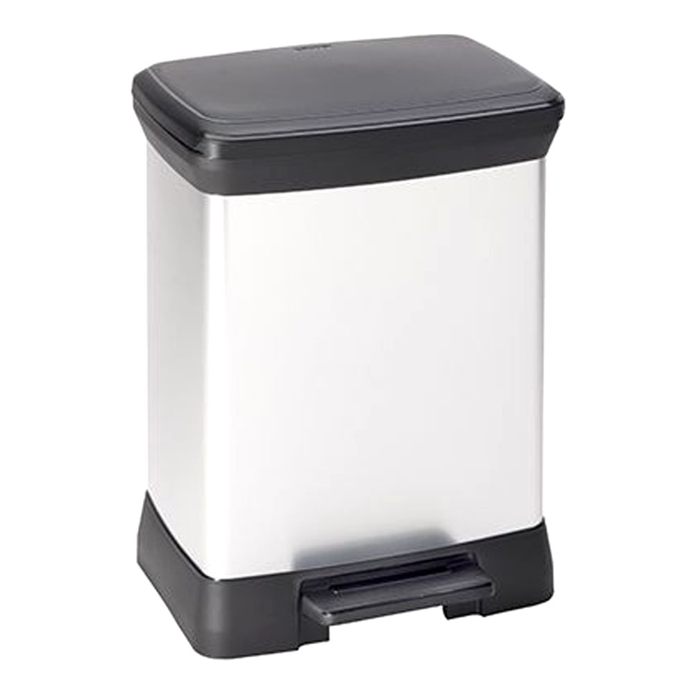 CURVER DECO BIN Vuilnisemmer, kunststof, zilver metallic, 65 l CURVER DECO BIN Vuilnisemmer, kunststof, zilver metallic, 65 l
