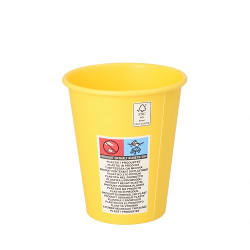 Starpak Trinkbecher, Pappe "To Go" 0,2 l Ø 8 cm, 9,2 cm gelb, 20 x 50 Stück